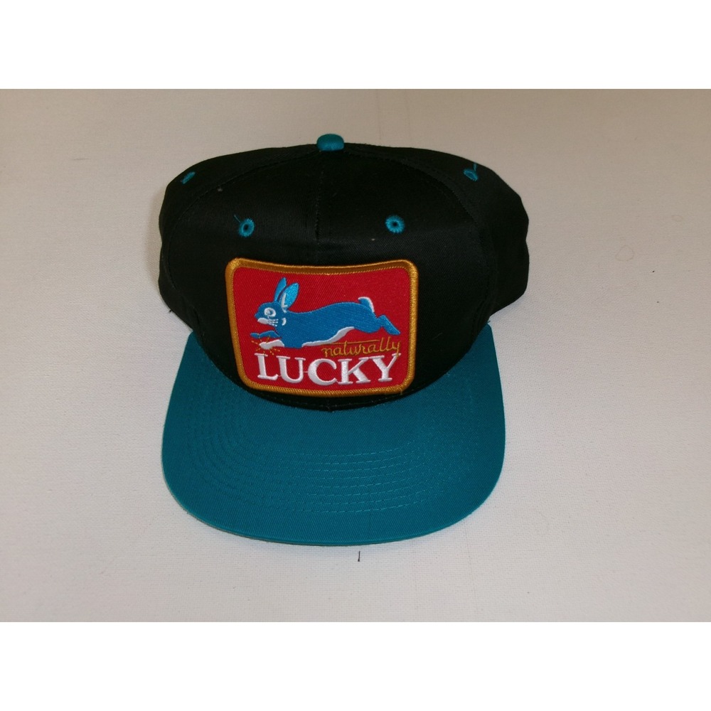 NATURALLY RABBIT LUCKY RABBIT SNAPBACK Y2K 00S HAT CAP VINTAGE S3